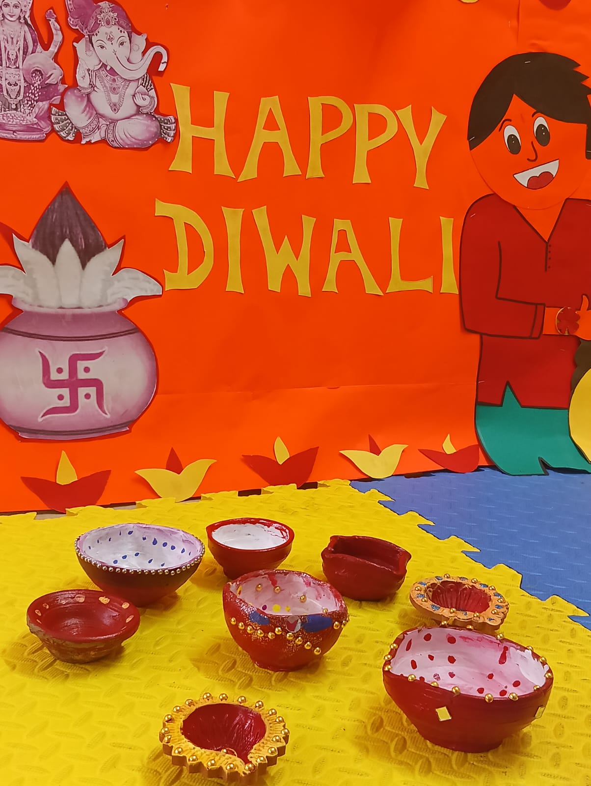 DIYA DECORATION /DIWALI CELEBRATION  AT UDAYAN KIDZ ASHIYAN NAGAR ,PATNA