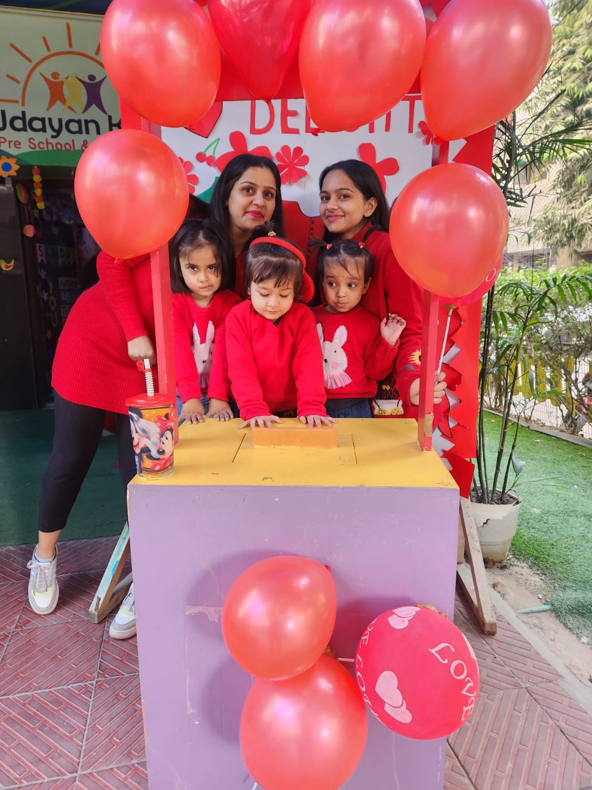 Red day delight celebration at Udayan kidz sector 8