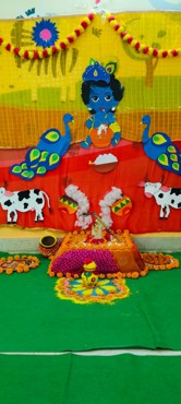 "Celebrating the Divine Birth: UK AG Colony's Janmashtami"