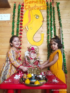 GANESH CHATURTHI CELEBRATION AT UDAYAN KIDZ SEC 108 GURUGRAM