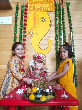 GANESH CHATURTHI CELEBRATION AT UDAYAN KIDZ SEC 108 GURUGRAM