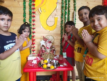 GANESH CHATURTHI CELEBRATION AT UDAYAN KIDZ SEC 108 GURUGRAM