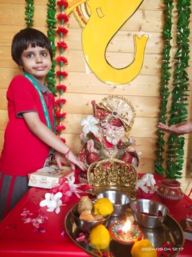 GANESH CHATURTHI CELEBRATION AT UDAYAN KIDZ SEC 108 GURUGRAM