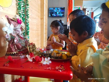 GANESH CHATURTHI CELEBRATION AT UDAYAN KIDZ SEC 108 GURUGRAM