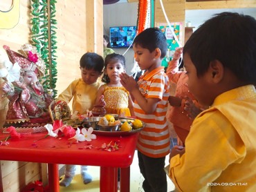 GANESH CHATURTHI CELEBRATION AT UDAYAN KIDZ SEC 108 GURUGRAM