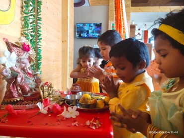 GANESH CHATURTHI CELEBRATION AT UDAYAN KIDZ SEC 108 GURUGRAM