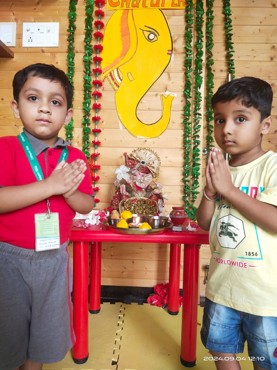 GANESH CHATURTHI CELEBRATION AT UDAYAN KIDZ SEC 108 GURUGRAM