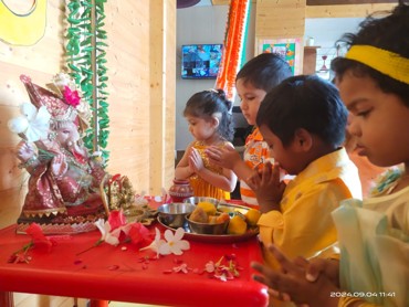 GANESH CHATURTHI CELEBRATION AT UDAYAN KIDZ SEC 108 GURUGRAM