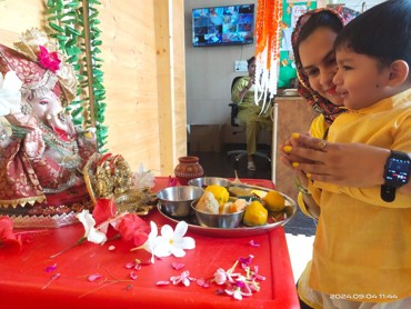 GANESH CHATURTHI CELEBRATION AT UDAYAN KIDZ SEC 108 GURUGRAM