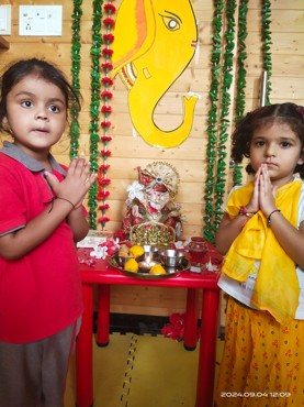 GANESH CHATURTHI CELEBRATION AT UDAYAN KIDZ SEC 108 GURUGRAM