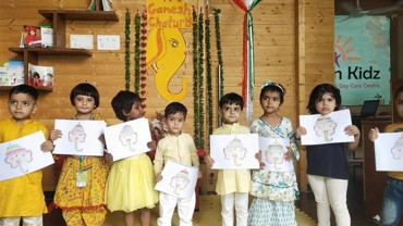 GANESH CHATURTHI CELEBRATION AT UDAYAN KIDZ SEC 108 GURUGRAM