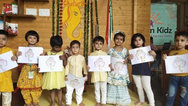 GANESH CHATURTHI CELEBRATION AT UDAYAN KIDZ SEC 108 GURUGRAM