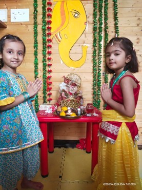 GANESH CHATURTHI CELEBRATION AT UDAYAN KIDZ SEC 108 GURUGRAM