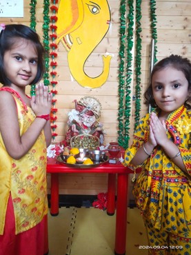 GANESH CHATURTHI CELEBRATION AT UDAYAN KIDZ SEC 108 GURUGRAM