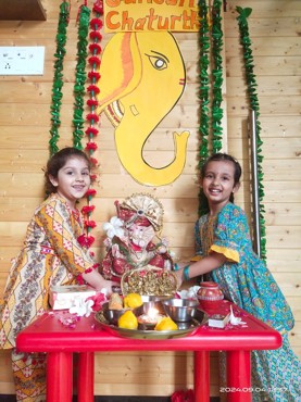 GANESH CHATURTHI CELEBRATION AT UDAYAN KIDZ SEC 108 GURUGRAM