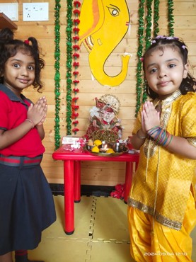 GANESH CHATURTHI CELEBRATION AT UDAYAN KIDZ SEC 108 GURUGRAM