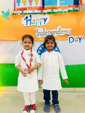 Happy Independance Day in GPIS  Sector - 8 Dwarka  JR.KG