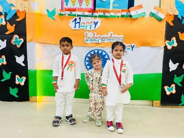 Happy Independance Day in GPIS  Sector - 8 Dwarka  JR.KG