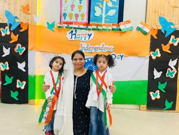 Happy Independance Day in GPIS  Sector - 8 Dwarka  JR.KG