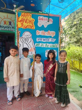 Gandhi Jayanti celebration at Udayan kidz sector 8