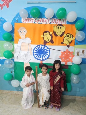 Gandhi Jayanti celebration at Udayan kidz sector 8