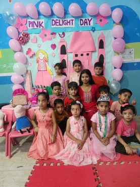 Pink day delight celebration at Udayan kidz sector 8