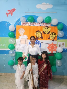 Gandhi Jayanti celebration at Udayan kidz sector 8