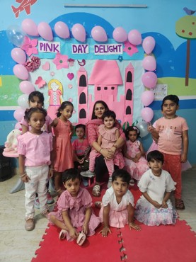 Pink day delight celebration at Udayan kidz sector 8