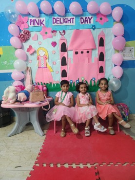 Pink day delight celebration at Udayan kidz sector 8