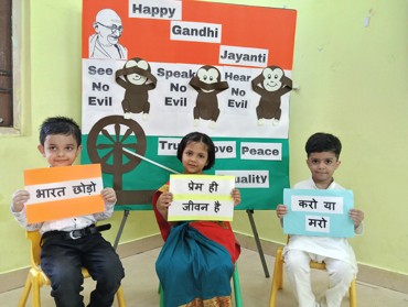 GANDHI JAYANTI CELEBRATION AT UDAYAN KIDZ ASHIYANA NAGAR,PATNA