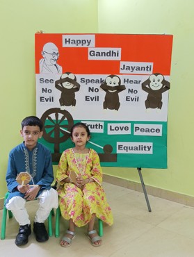 GANDHI JAYANTI CELEBRATION AT UDAYAN KIDZ ASHIYANA NAGAR,PATNA