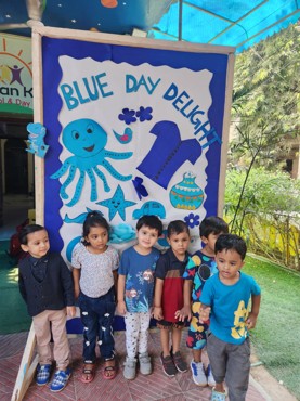 Blue day delight celebration at Udayan kidz sector 8