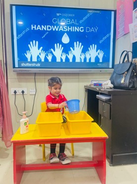 JR.KG Global Hand Washing Day Celebration in GPIS Sector-8 Dwarka.