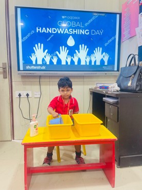 JR.KG Global Hand Washing Day Celebration in GPIS Sector-8 Dwarka.