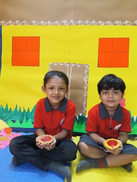 DIYA DECORATION /DIWALI CELEBRATION  AT UDAYAN KIDZ ASHIYAN NAGAR ,PATNA