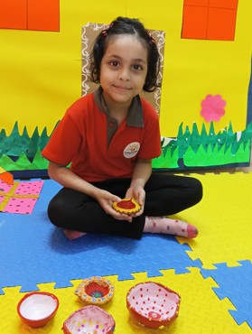 DIYA DECORATION /DIWALI CELEBRATION  AT UDAYAN KIDZ ASHIYAN NAGAR ,PATNA