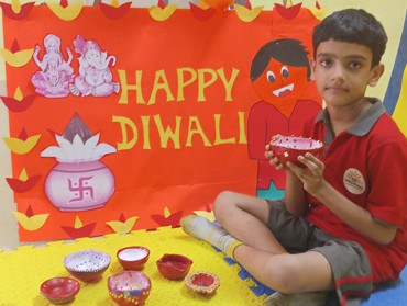 DIYA DECORATION /DIWALI CELEBRATION  AT UDAYAN KIDZ ASHIYAN NAGAR ,PATNA