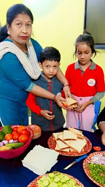 SANDWICH MAKING ACTIVITY AT UDAYAN KIDZ ASHIYANA NAGAR, PATNA