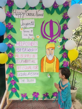 Guru Nanak Jayanti celebration at udayan kidz sector 8