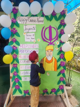 Guru Nanak Jayanti celebration at udayan kidz sector 8