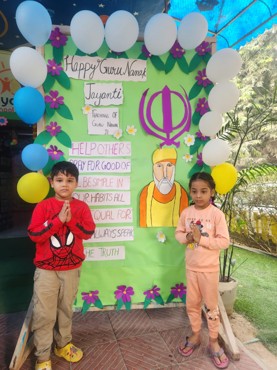 Guru Nanak Jayanti celebration at udayan kidz sector 8