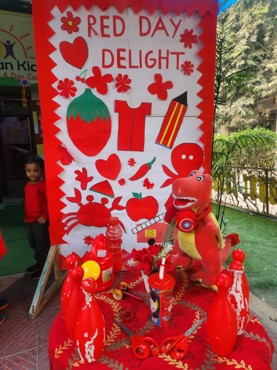 Red day delight celebration at Udayan kidz sector 8