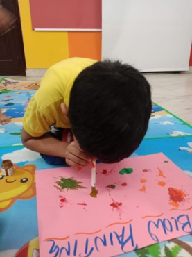 Blow painting