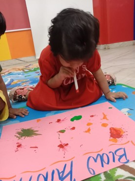 Blow painting