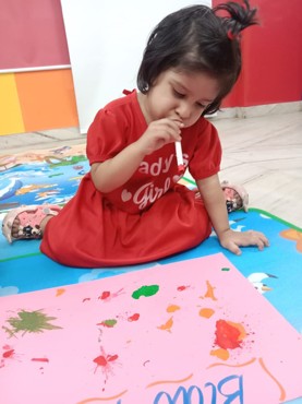 Blow painting