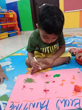 Blow painting
