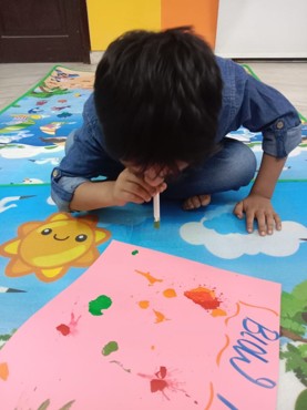 Blow painting