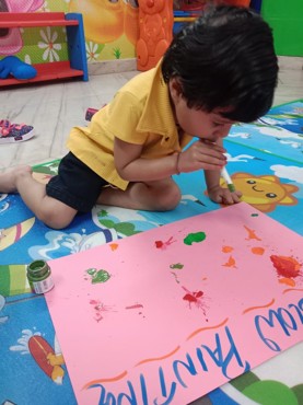 Blow painting