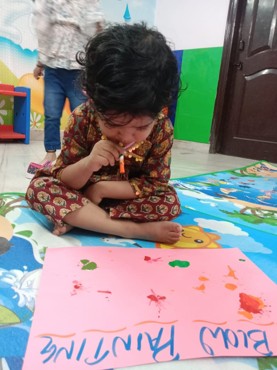 Blow painting