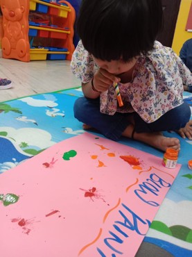 Blow painting